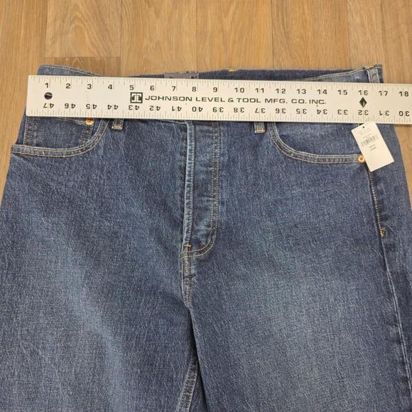 GAP Cheeky Straight High Rise Jeans Dark Wash Button Fly Women Size 14 32 Long - Picture 9 of 12